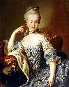 MEYTENS, Martin van Portrait of Archduchess Maria Antonia of Austria oil painting reproduction